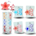 F - 032 pinza loto mini con par de cuca estrella set 3 pzas C/12 26B-5