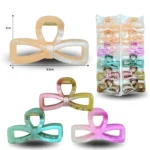 F - 042 pinza moño colores nacarados degradados 9.5cm C/12 AF04-17
