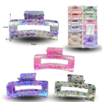 F - 056 pinza rectangular salpicada 8.5cm C/12 2562