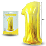 G - 004 globo numero 1 80cm ORO C/10 C1111