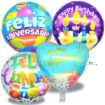 G - 009 globo feliz cumpleaños 45cm SURTIDO, un solo modelo por paquete C/50  99-4