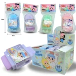 P - 007 sacapuntas decorado bby three con escoba y borrador C/48 58B-24