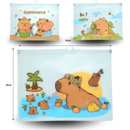 P - 014 folder decorado capy bara cierre a presión C/12 58Z-33