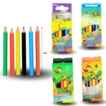 P - 014 lápiz de color corto 6pzas C/24 B0010