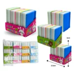 P - 187 goma borrador libro set 4 pzas C/12 25WQ-156