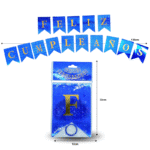 PA - 001 banderin feliz cumpleaños jaspeado AZUL REY C/12 ****