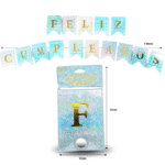 PA – 001 banderin feliz cumpleaños jaspeado PLATA C12