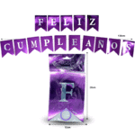 PA – 002 banderín brillante liso MORADO C12