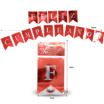 PA – 002 banderín brillante liso ROJO C12