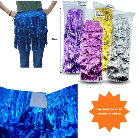 PA - 030 falda tiras tipo hawaiana con resorte y velcro ajustable C/12 45A-3