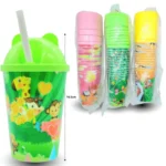 Q - 004 vaso con popote decorado C/12 C25371