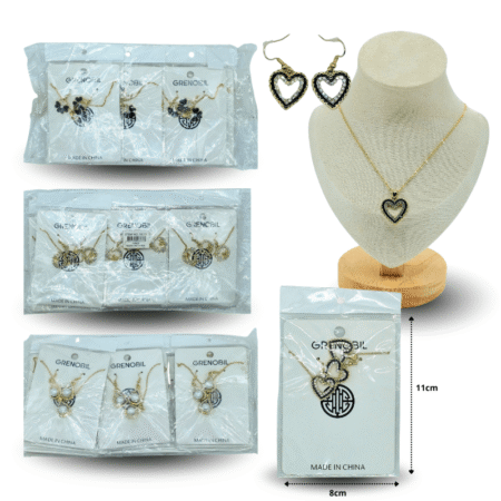 S - 002 collar con aretes C/12 8832