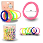 V - 038 liga licra grande COLORES FOSFO 6cm set 6pzas C/12 YY65NC