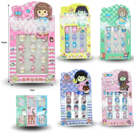 W - 007 uña infantil decorada C/12 HMQ-67