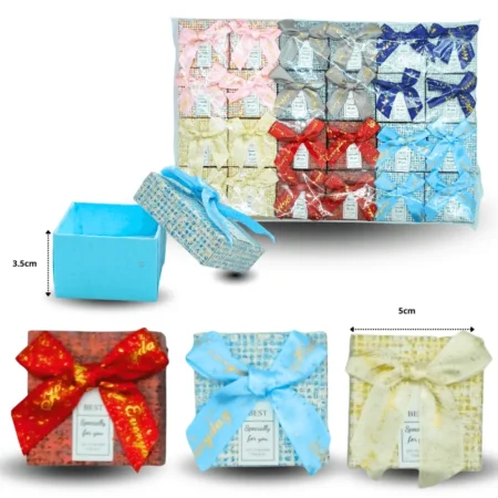 B - 002 caja de regalo chica decorada ideal para anillo C/24 25X178