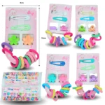F - 060 pinza mini par con par de cucas y liga licra set 14pzas C/12 F63-13