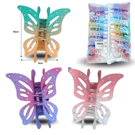 F - 063 pinza mariposa calada degradados 10cm C/12 63-33