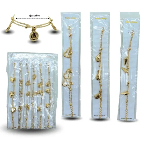 K - 001 pulsera dijes empacada individual C/12 26D-114