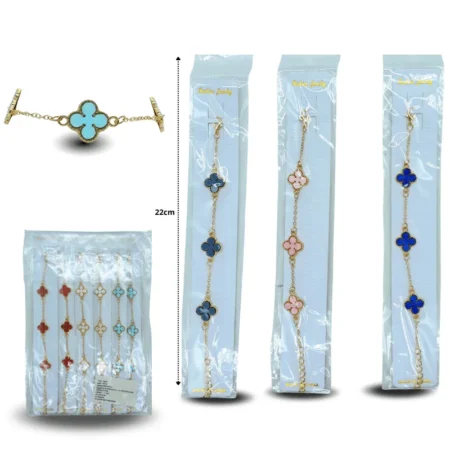 K - 002 pulsera trébol empacada individual C/12 26D-111