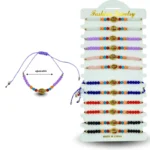 K - 006 pulsera hilo cristales y medalla virgen C/12 26B14
