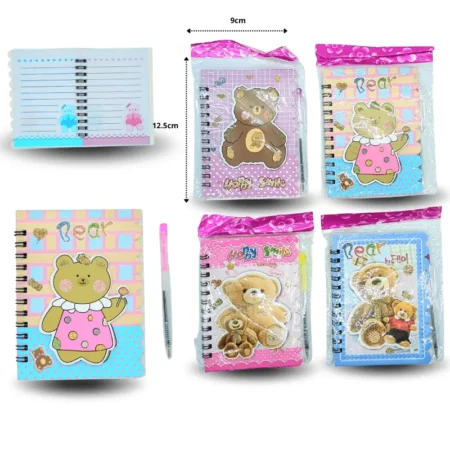 P - 007 libreta con pluma decorada 3D C/12 HG26A-33