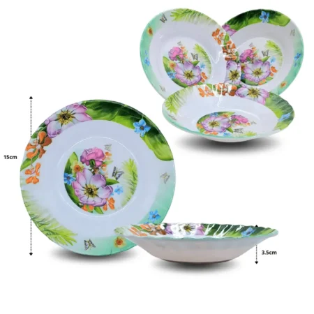 Q - 004 plato sopero melamina decorado C/12 1492-6