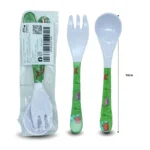 U - 007 cuchara y tenedor melamina decorado infantil set 2 pzas C/12 8107B-6