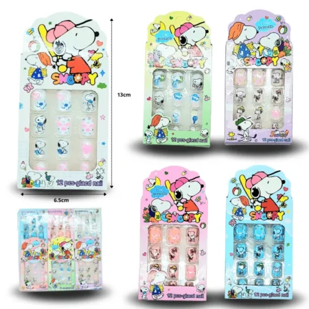 W - 008 uña infantil decorada Snoopy C/12 149-73