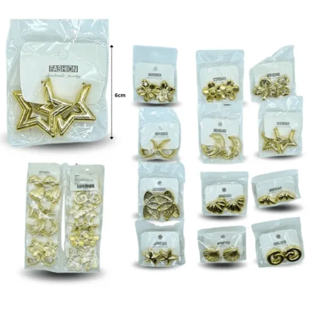 A - 043 arete figuras surtidas SOLO DORADO C/12 XH8162