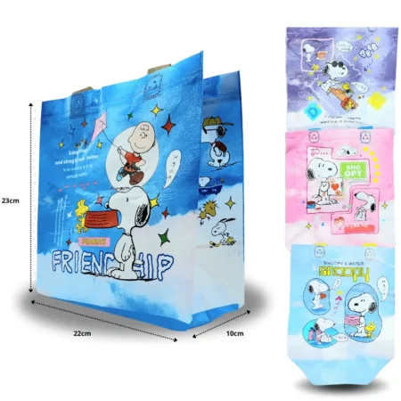 B - 008 bolsa plastificada decorada Snoopy C/12 2604F-23 o D1-A9 o J-95