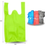 B - 034 bolsa ecológica tipo camiseta un solo color por paquete  33x60cm C/50 KM693-6F-6