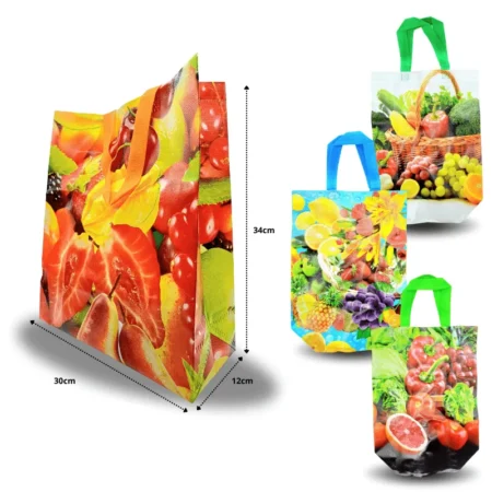 B - 130 bolsa plastificada decorada C/12 KM693-6F-12