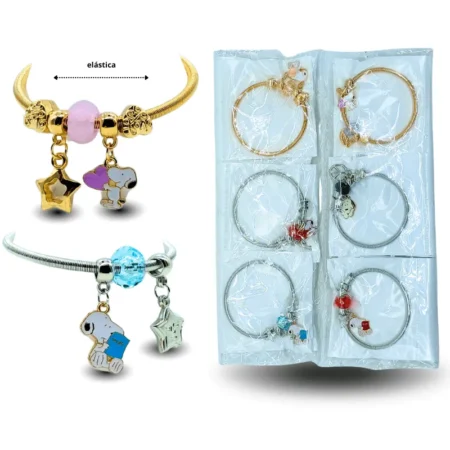 K - 016 pulsera pandora Snoopy C/12 C76
