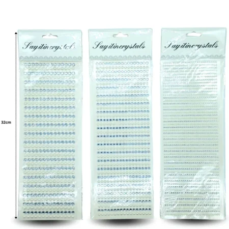 P - 003 sticker joyas y perlas diferentes calibres en el mismo paquete C/12 XH7893