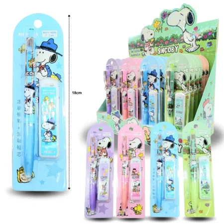 P - 007 lapicero con puntillas en blister y caja Snoopy C/24 MYY-4036 o 2604F-18