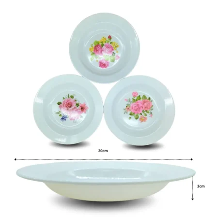 Q - 013 plato sopero melamina decorado C/12 RB-1003-2