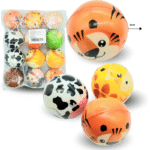 T - 159 pelota esponja animales C/12 281-1H-1 o KM1281-6H-4