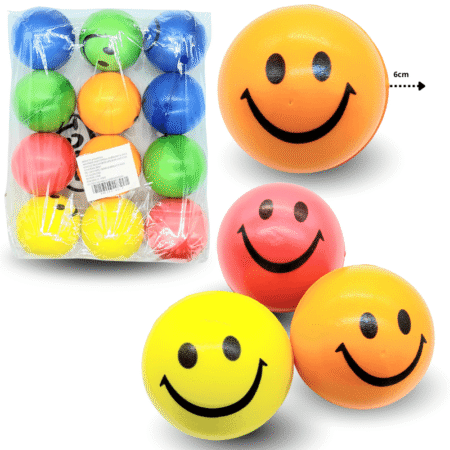 T - 159 pelota esponja emoji color liso C/12 281-1H-1 o KM1281-6H-4
