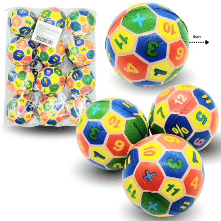 T - 159 pelota esponja numeros en pentágonos C/12 281-1H-1 o KM1281-6H-4