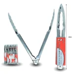 U - 103 pinza tenaza  de metal para pan 22 cm etiqueta roja C/10 PB-3003