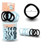 V – 021 liga licra NEGRA Y BLANCA 5cm set 6pzas C12 YY5C