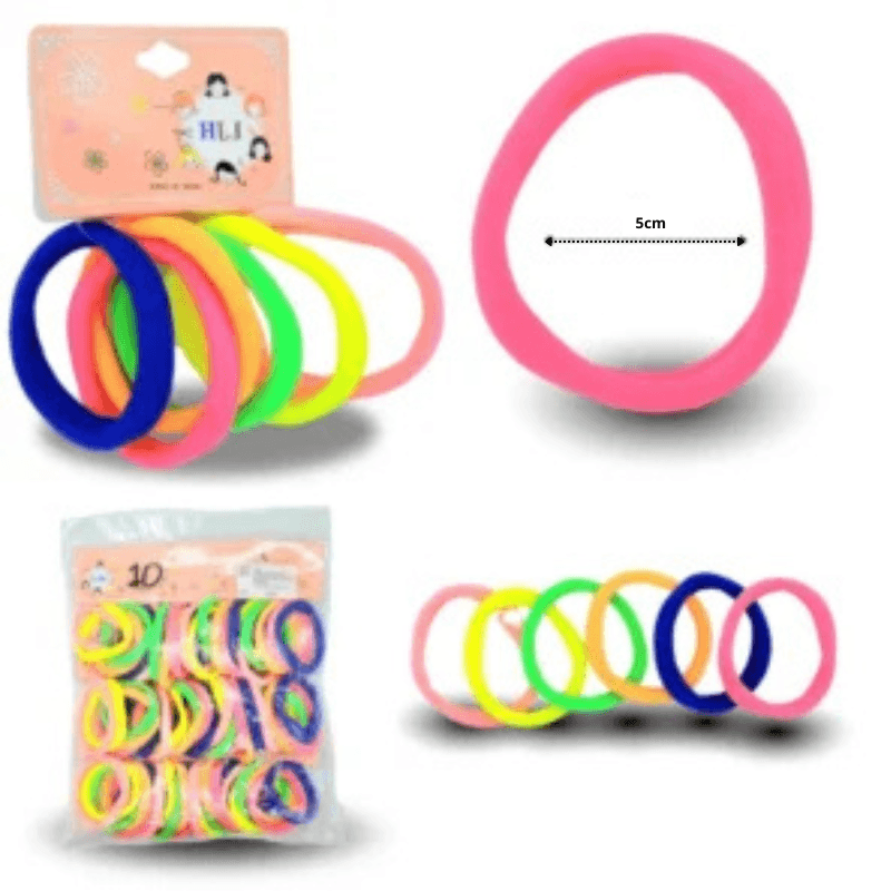 V - 021 liga licra NEON 5cm set 6pzas C12 YY5C