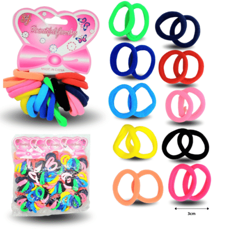 V - 023 liga licra 3cm set 20 pzas VIBRANTES C/12 EO287