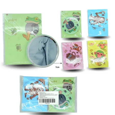Z - 009 espejo de bolsillo en blister decorado Brainrots C/12 F52-23