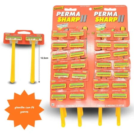 Z - 999 rastrillo GILLETTE en planilla 14 pares divisibles C/14 pares 21302783
