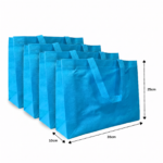 B - 027 - 2 bolsa ecologica asa 35x25x10cm AZUL CLARO C/50 KM693-6F-1