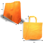 B - 029 bolsa ecológica con asa un solo color por paquete NARANJA 35x45x12cm  C/50 KM693-6F-3