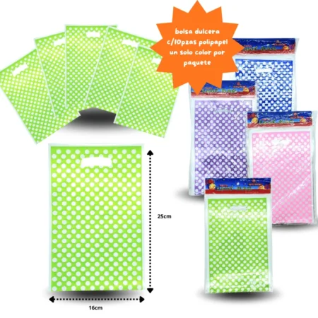 B - 057 bolsa dulcera decorada set 10 pzas C/12 ZA-2023-2