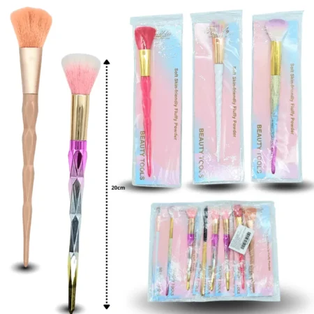 C - 019 brocha cosmética en blister individual mango largo C/12   XLH-45
