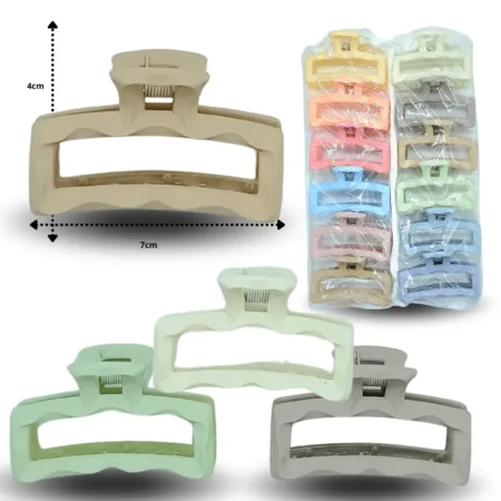 F - 007 pinza rectangular hueca mate 7cm C/12 26D25